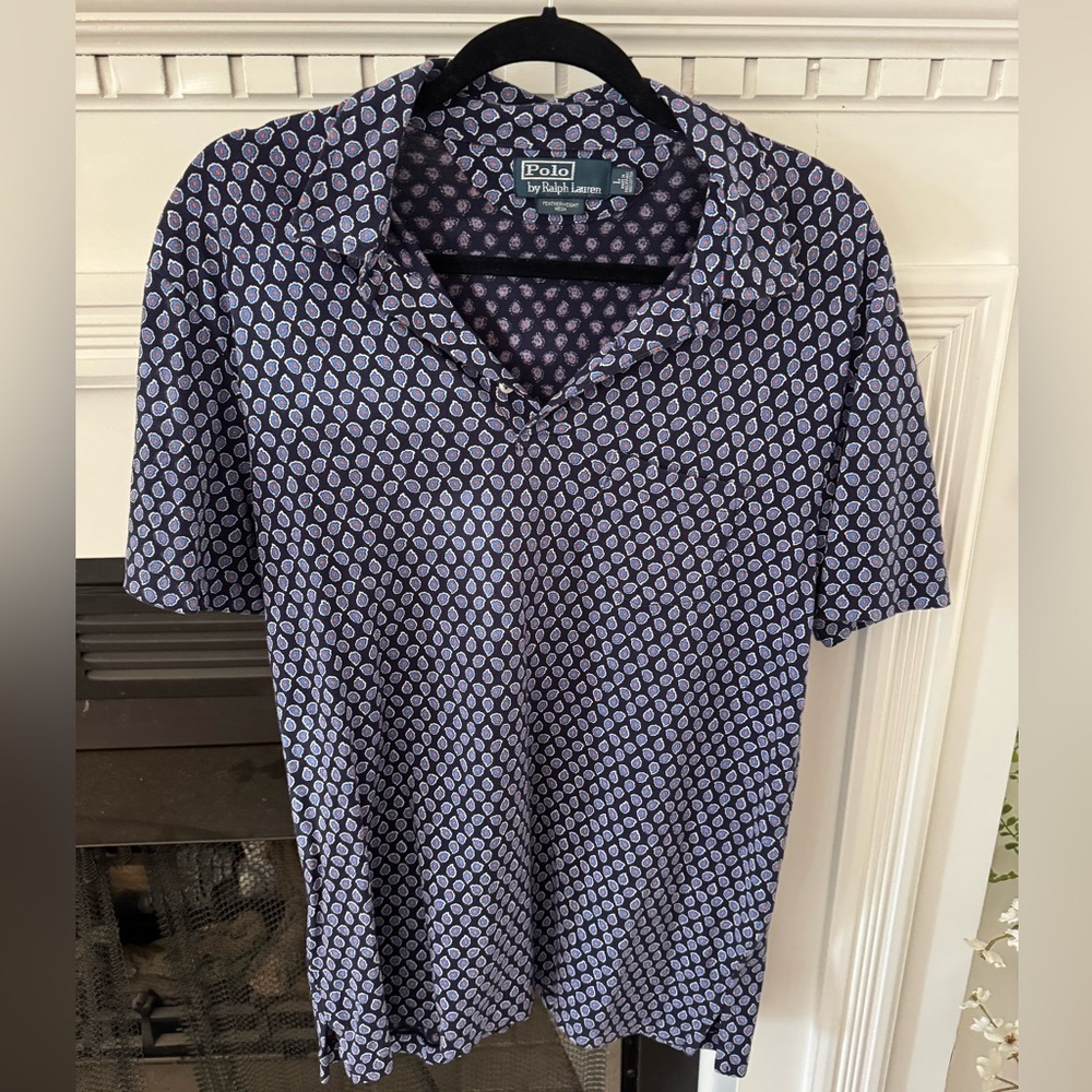 Polo Ralph Lauren Featherweight Mesh Polo Shirt Mens Size L Vintage
